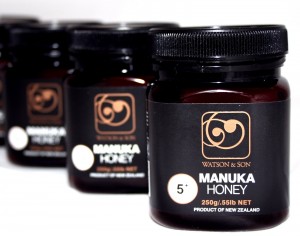 Jarred manuka honey